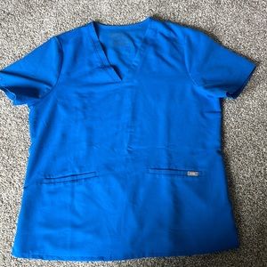 Figs xl blue scrub top brand new